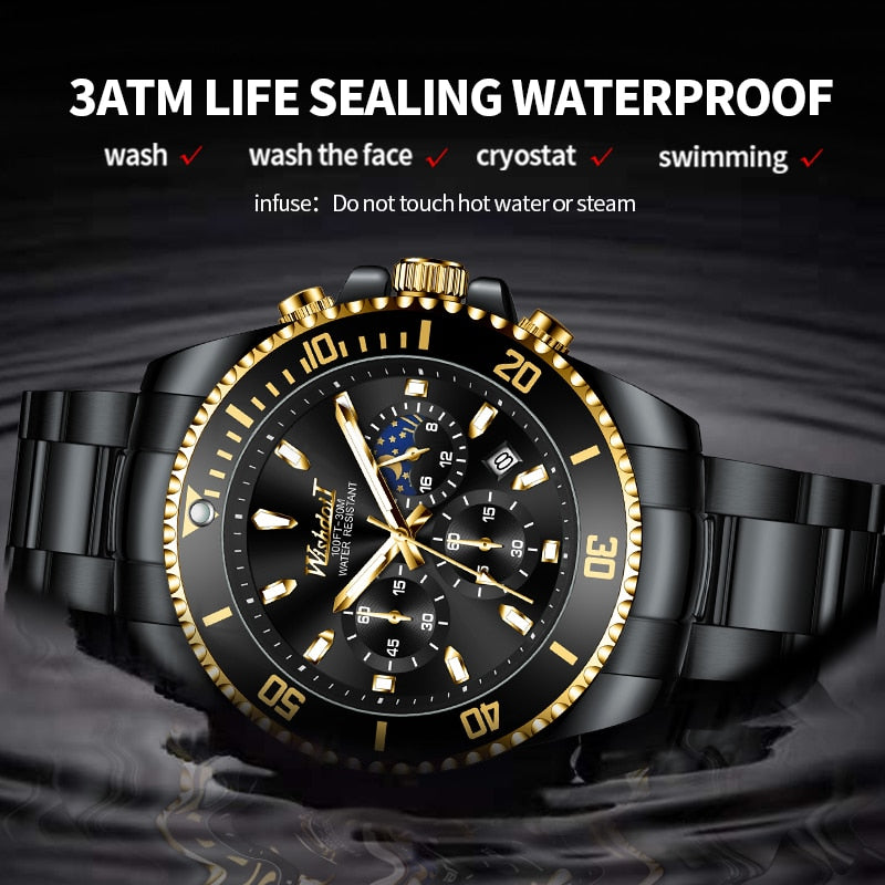 Reloj para hombre Men's Watch Men's Casual Sports Watch, Men Watch, Waterproof Luminous Stainless Steel Men's Wrist Watch