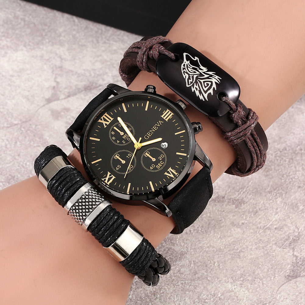 Reloj y Pulseras para hombre Men's Watch bracelets Set Gift Set Box Me –  Nantli's - Online Store | Footwear, Clothing and Accessories