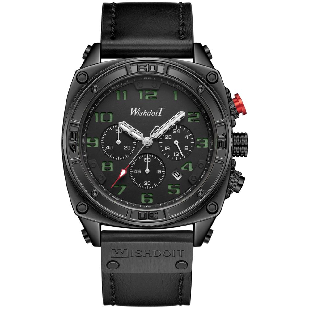 Reloj para hombre Men's Watch Casual Sports Watch Men's Military Watch Men's Clock Fashion Chronograph Watch black color black band