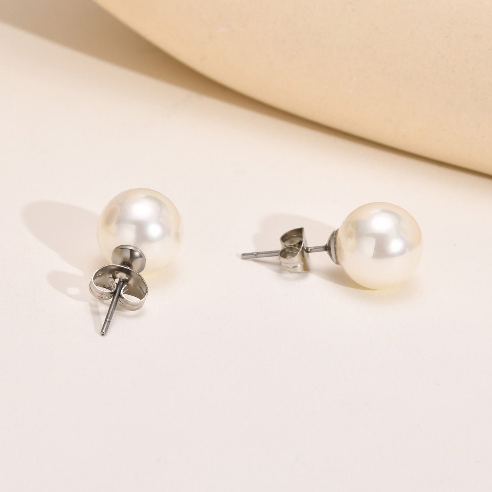 Aretes para mujeres 10mm Simulated Pearl Earrings for Women