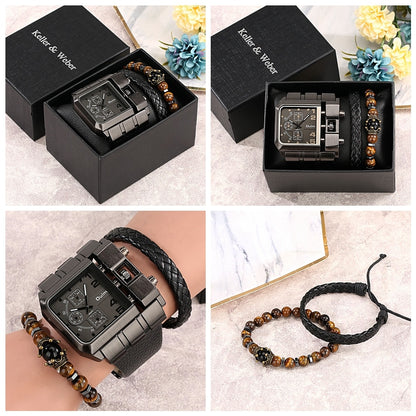 Gift sets Men's Watch with bracelet reloj con pulsera para hombre