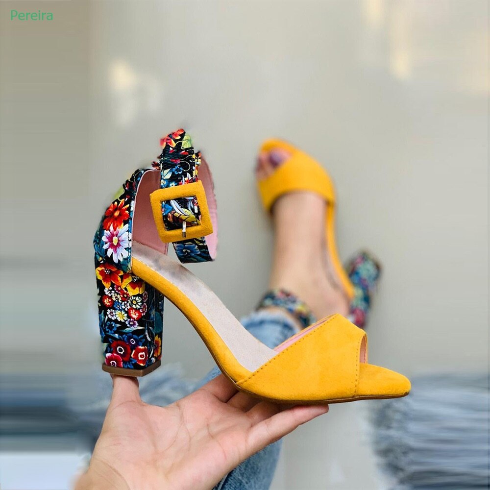 New Look Floral Heeled Sandal | Floral heeled sandals, Sandals heels,  Trending womens shoes
