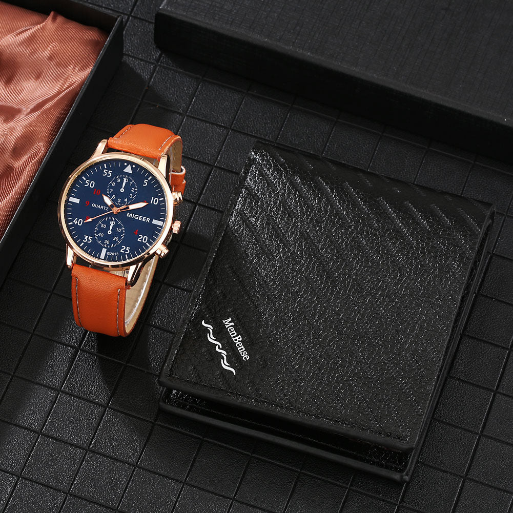 3 Pcs/Set Watches Gift for Husband Men Gift Set Reloj con cartera para Hombre