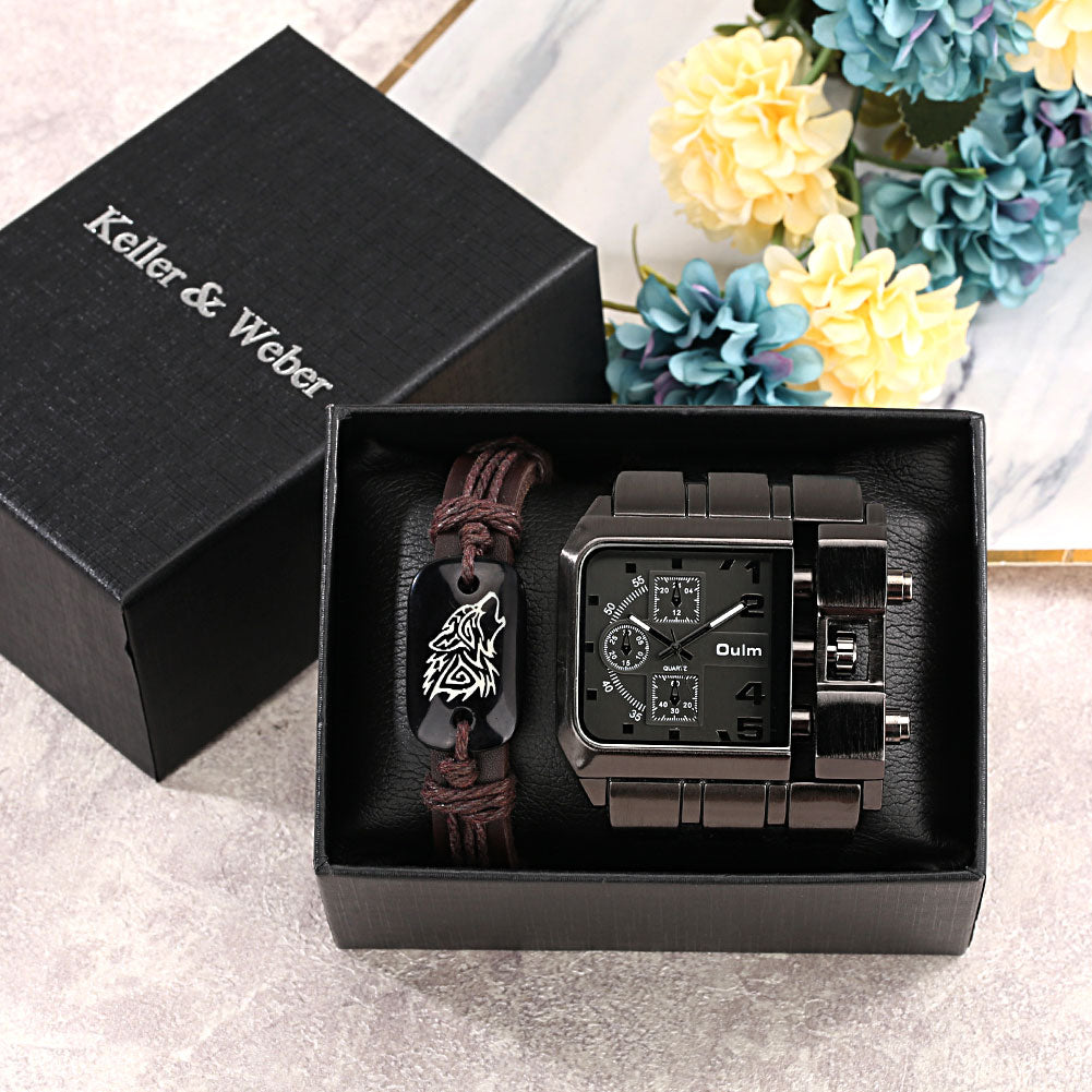 Gift set Men's Watch with bracelets reloj con pulseras para hombres