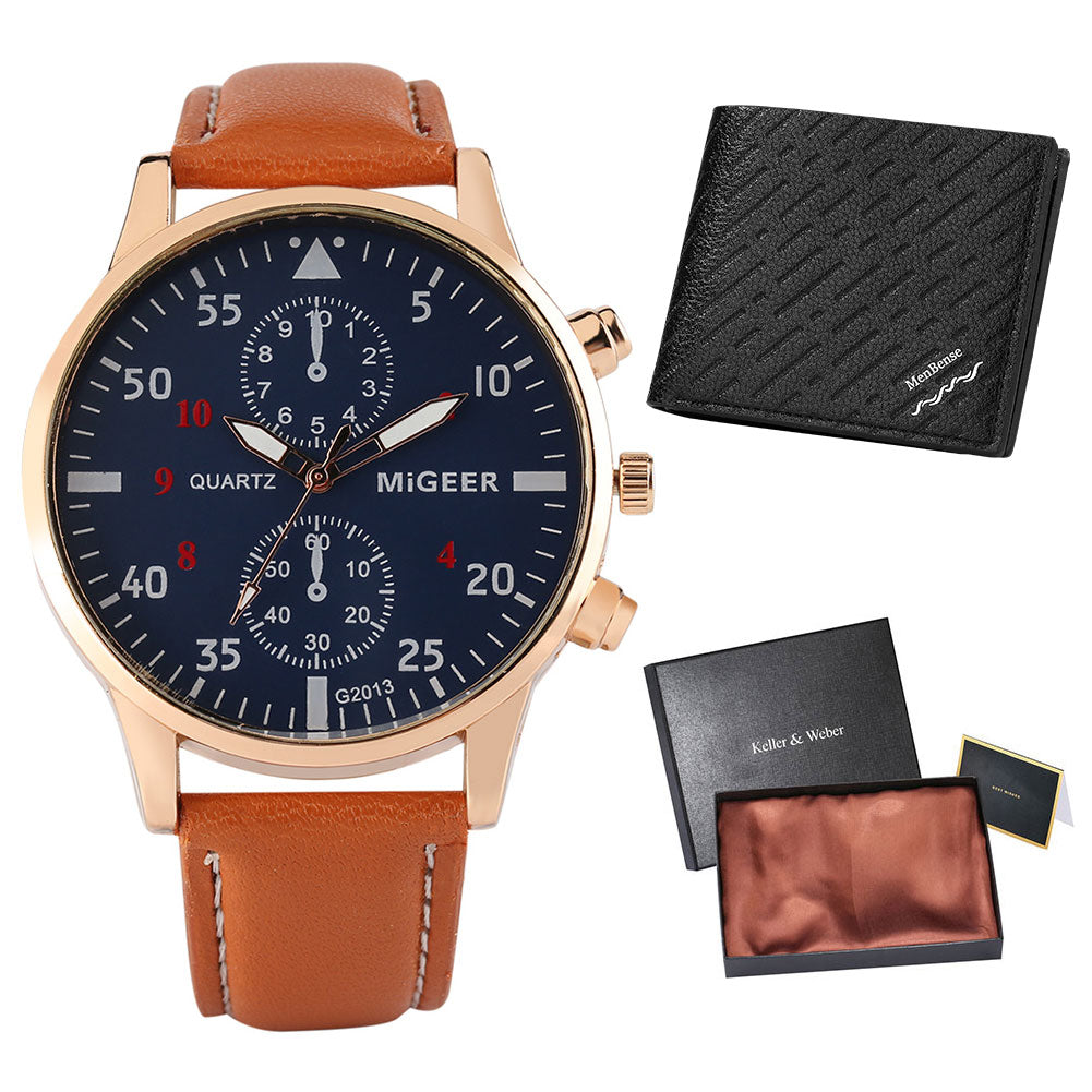 3 Pcs/Set Watches Gift for Husband Men Gift Set Relojes para Hombre