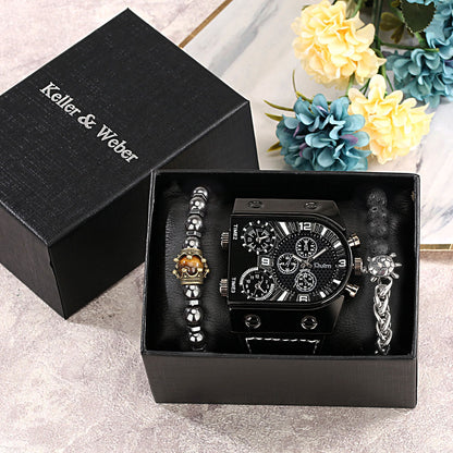 Gift set Men's Watch with bracelet reloj con pulsera para hombres
