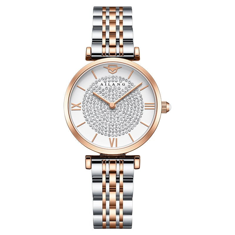 Reloj para mujer women's Watch Ladies Quartz Watch Ladies Watch Lightweight Fashion New Watch silver with golden