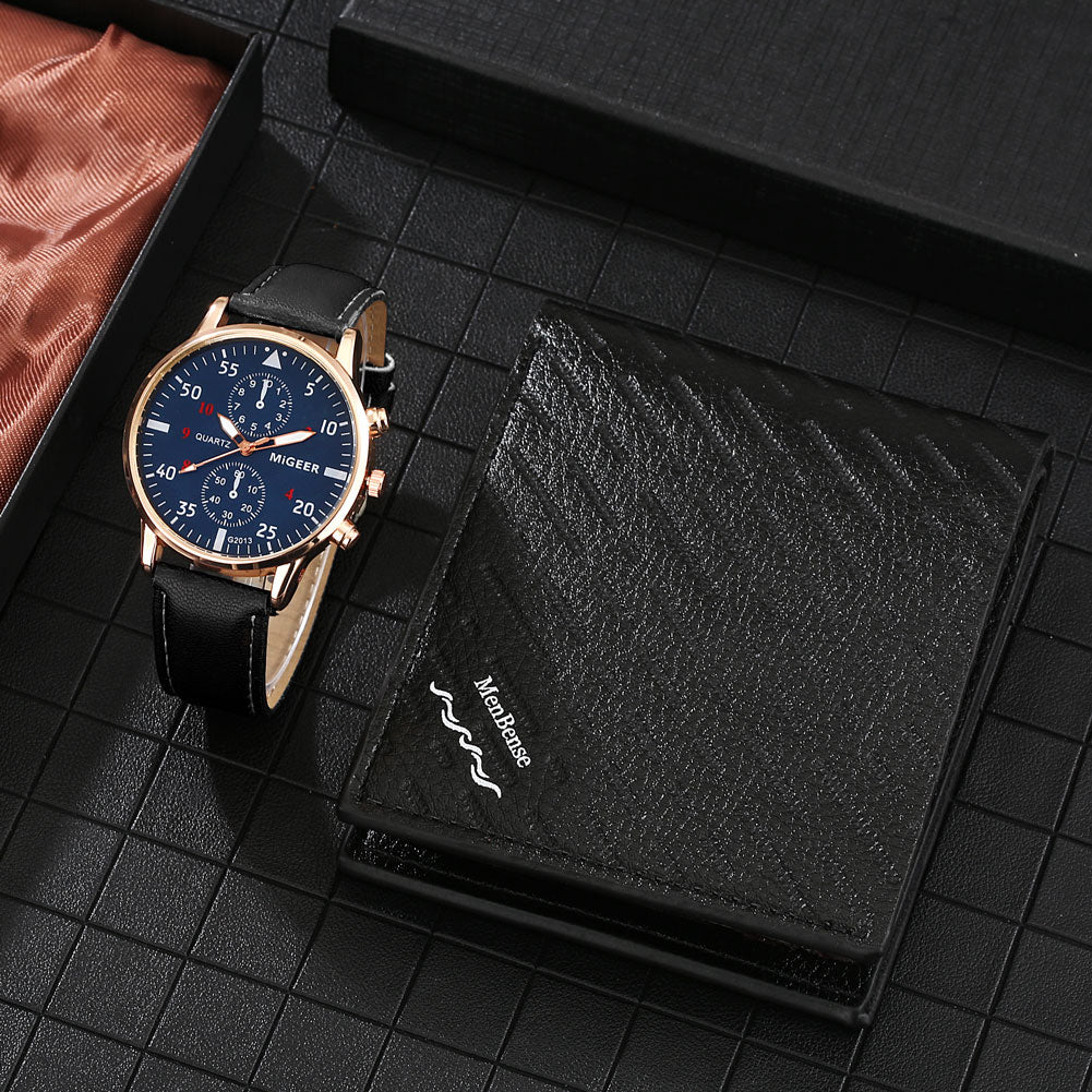 3 Pcs/Set Watches Gift for Husband Men Gift Set Reloj y cartera para Hombre