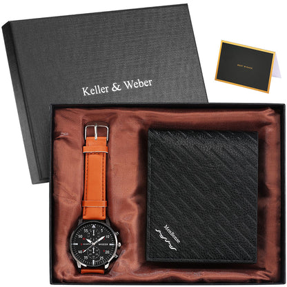 3 Pcs/Set Watches Gift for Husband Men Gift Set Reloj para Hombre y cartera