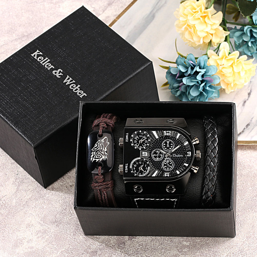 Gift set Men's Watch with bracelets reloj con pulseras para hombre