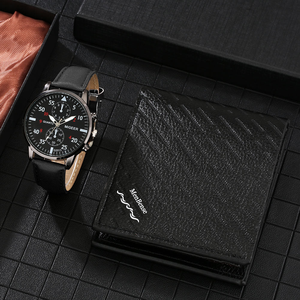 3 Pcs/Set Watches Gift for Husband Men Gift Set Reloj con billetera para Hombre