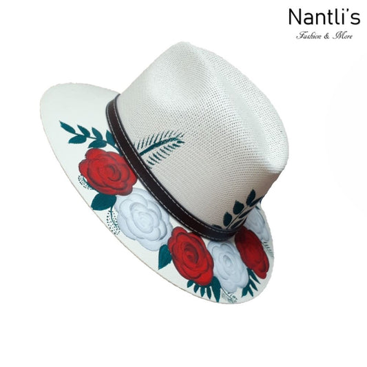Sombrero Casual TM-71002 - Casual Hat White Red Flowers