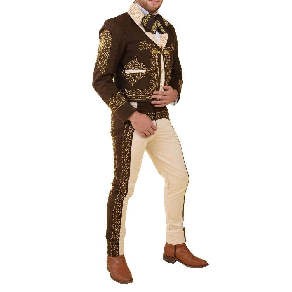 Traje de Charro de Hombre TM-72151-46-52 Brown - Charro Suit for Men