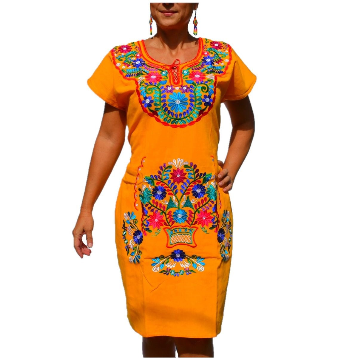 Vestido Bordado TM-77121-Y Embroidered Dress