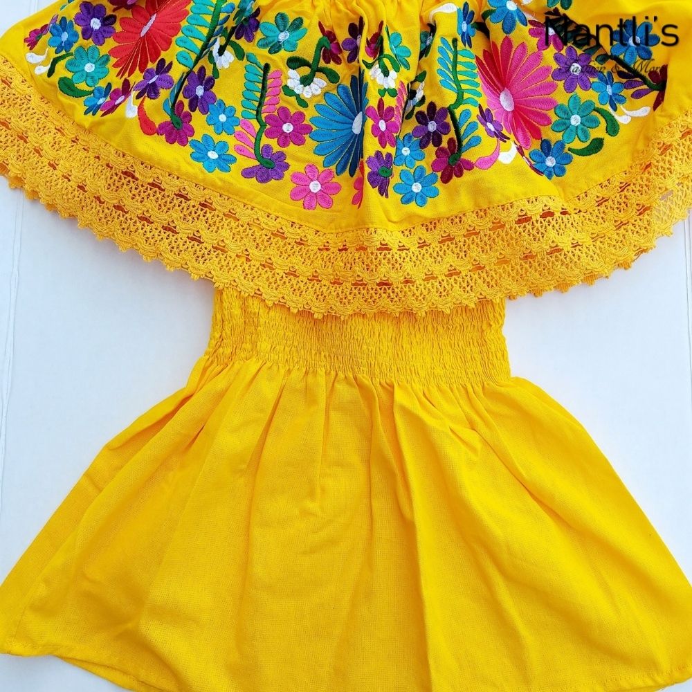 Blusa Bordada TM-77508-1 Yellow Embroidered Blouse