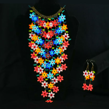 Beaded Jewelry Set Set de joyeria de Chaquira - TM-OV-1002-MC