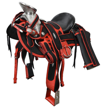 Silla para Caballo TM-WD1048-1016 Black-red - Horse Saddle