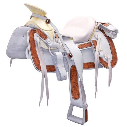 Silla de Montar para Caballo TM-WD1070-1040 White - Horse Saddle