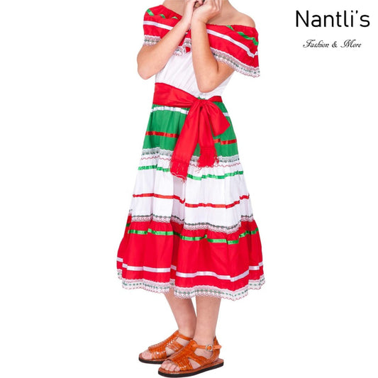 Vestido Mexicano Patrio de Niña TM74126 - Girls Dress 